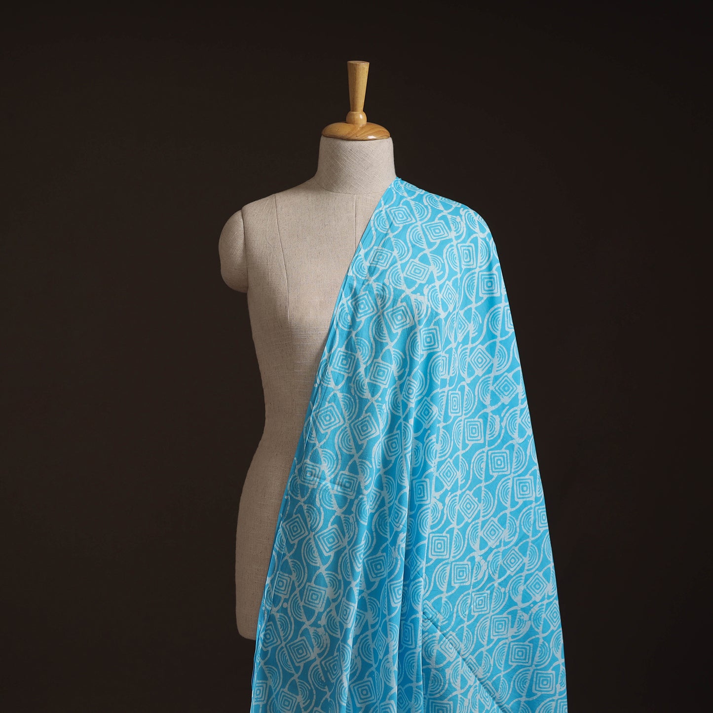 Hand Block Batik Print Cotton Fabric 15