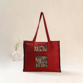 Red - Srikalahasti Handpainted Kalamkari Shoulder Bag 65