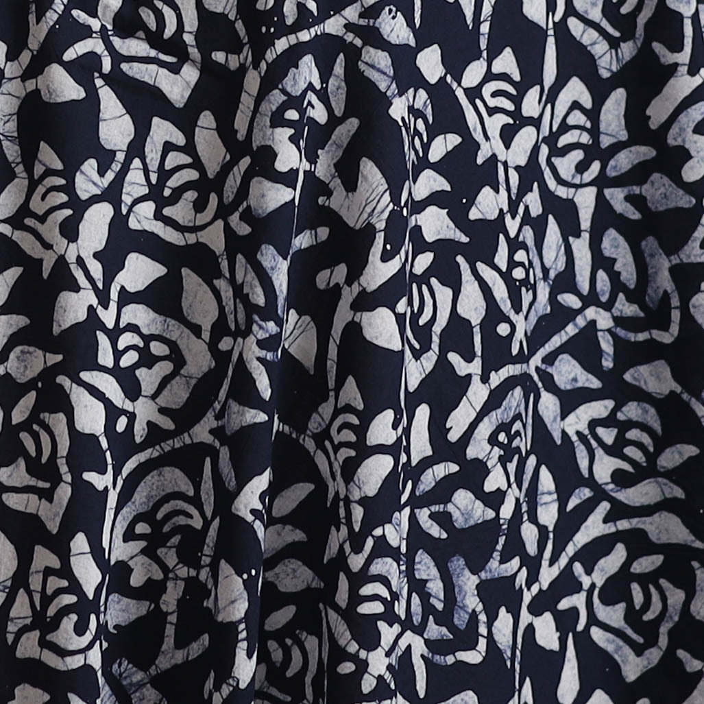 Hand Block Batik Print Cotton Fabric 17