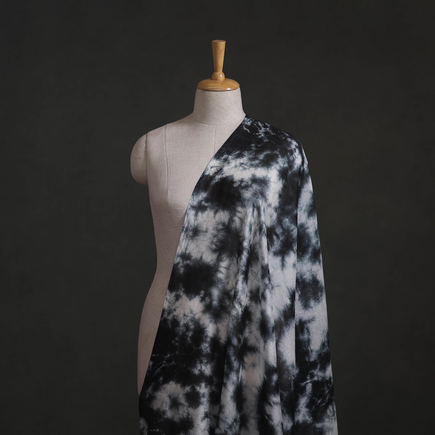 Shibori Tie-Dye Chanderi Silk Fabric 10