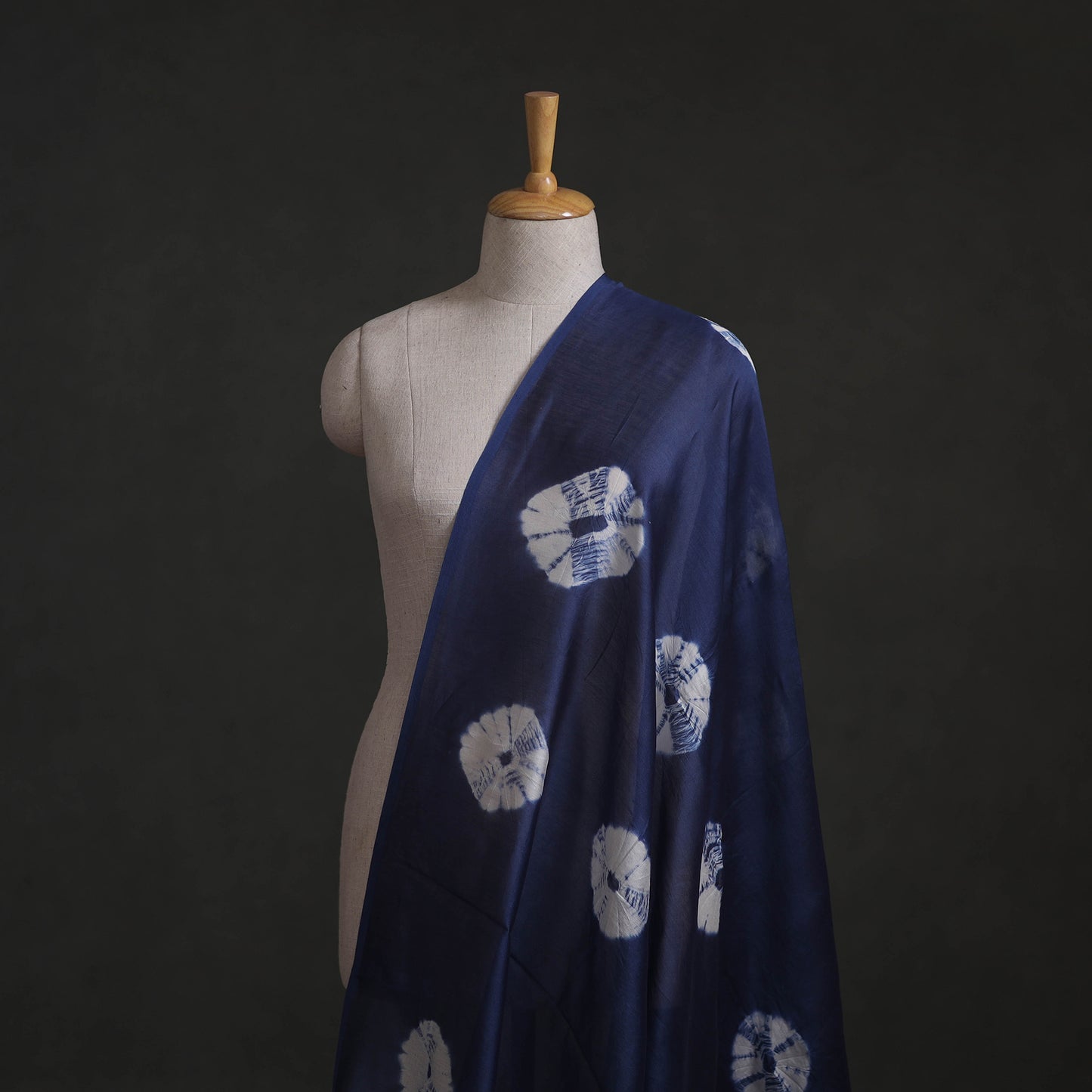 Shibori Tie-Dye Chanderi Silk Fabric 11
