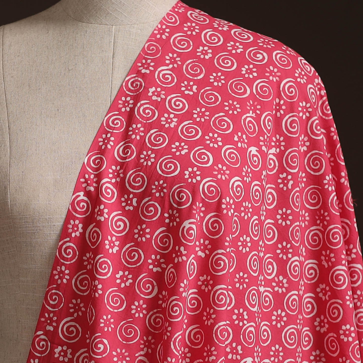 Hand Block Batik Print Cotton Fabric 18