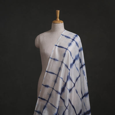 Shibori Tie-Dye Chanderi Silk Fabric 12