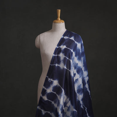 Shibori Tie-Dye Chanderi Silk Fabric 13