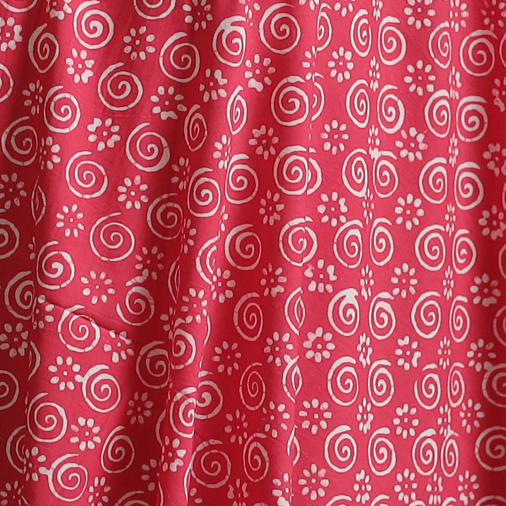 Hand Block Batik Print Cotton Fabric 18