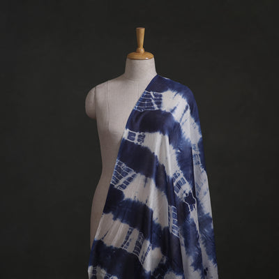 Shibori Tie-Dye Chanderi Silk Fabric 14