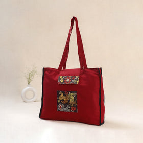 Red - Srikalahasti Handpainted Kalamkari Shoulder Bag 67