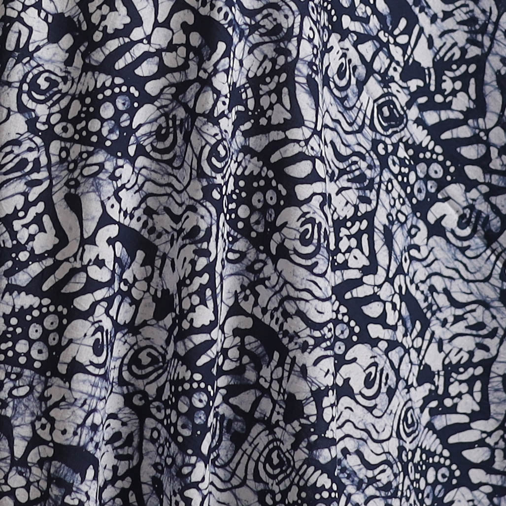 Hand Block Batik Print Cotton Fabric 19