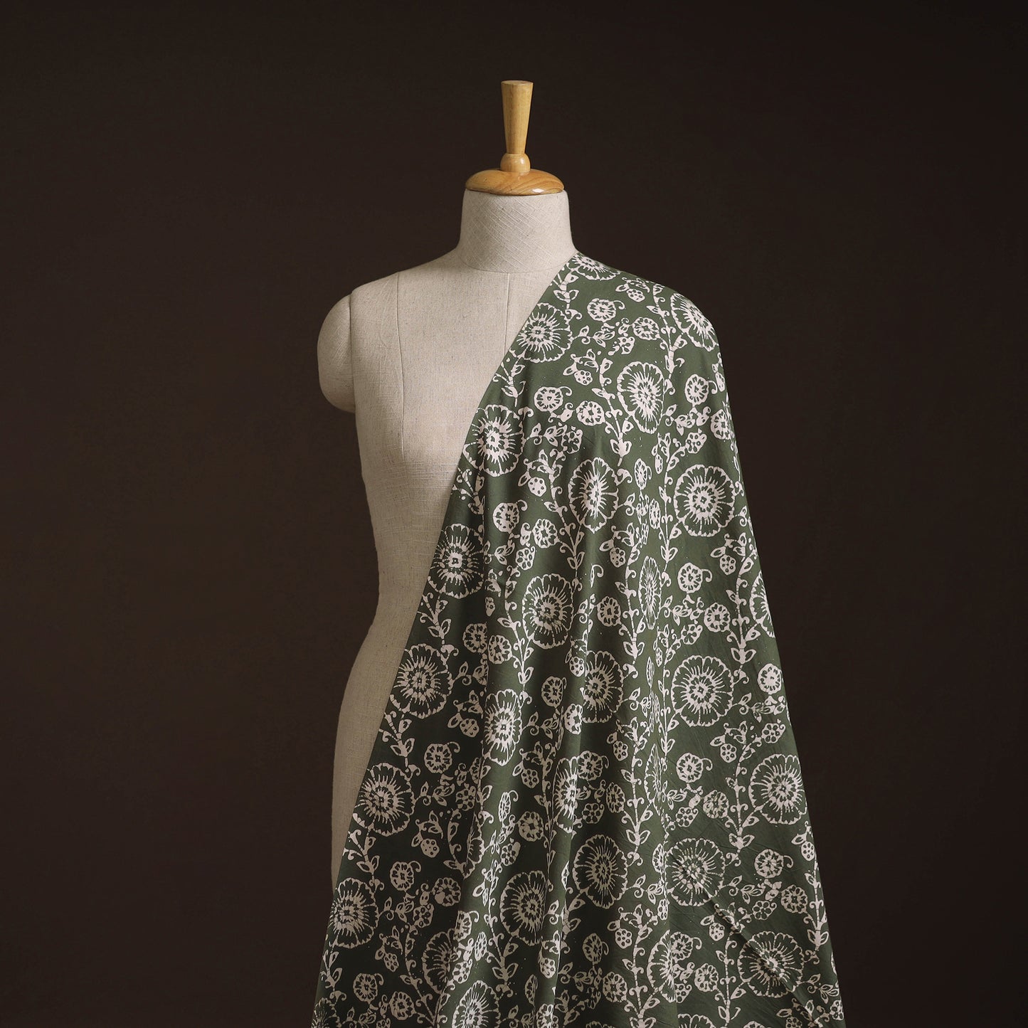 Hand Block Batik Print Cotton Fabric 20