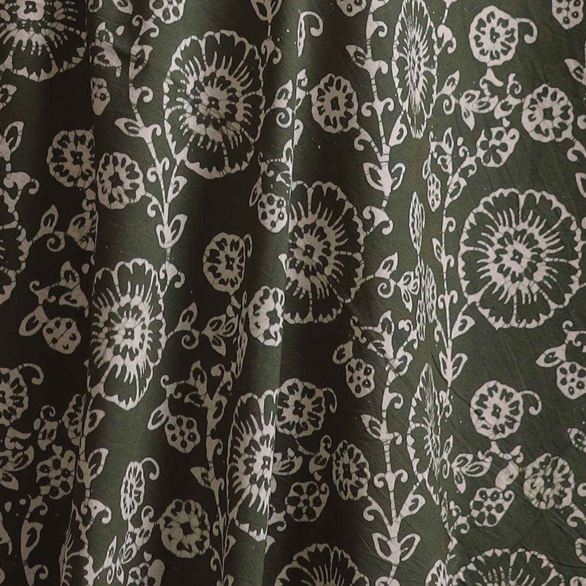 Hand Block Batik Print Cotton Fabric 20