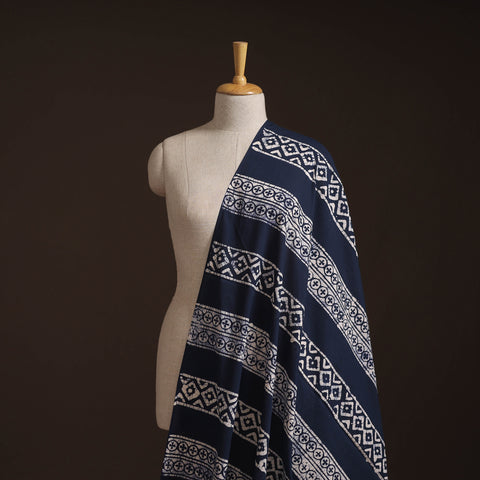 Hand Block Batik Print Cotton Fabric 21