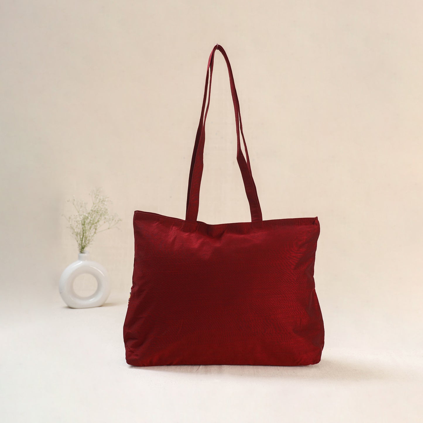 Red - Srikalahasti Kalamkari Handpainted Shoulder Bag 02