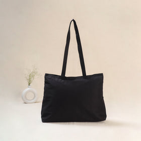 Black - Srikalahasti Kalamkari Handpainted Shoulder Bag 03