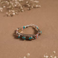 Blue - ethnic tribal tibetan metal bracelet from himalaya