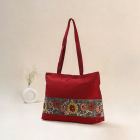 Red - Srikalahasti Kalamkari Handpainted Shoulder Bag 05