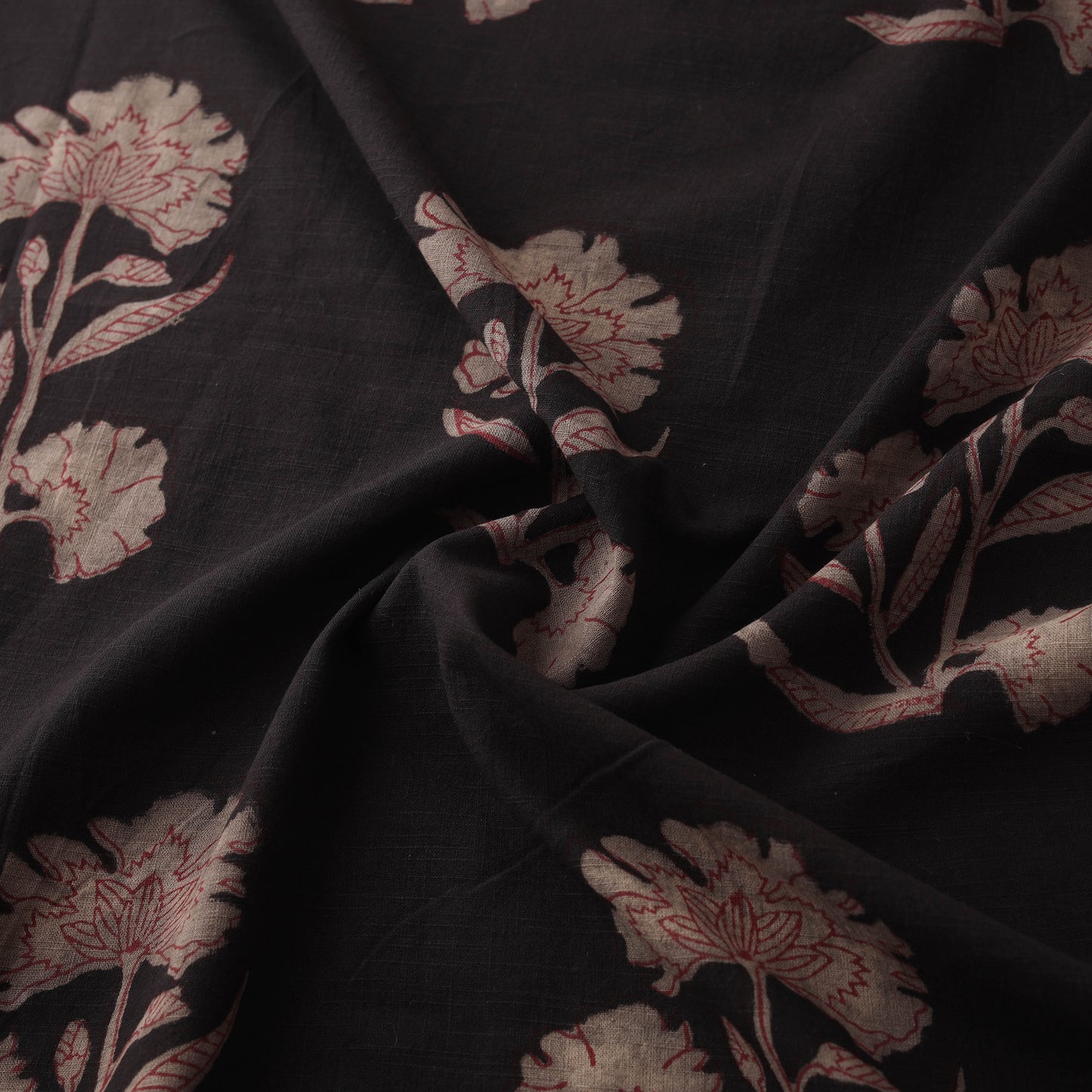 Akola Hand Block Print Slub Cotton Fabric 02