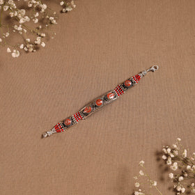 Red - ethnic tribal tibetan metal bracelet from himalaya 17