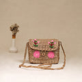 Handcrafted Natural Water Hyacinth Hand Embroidered Sling Bag 01