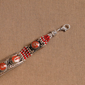 Red - ethnic tribal tibetan metal bracelet from himalaya 17