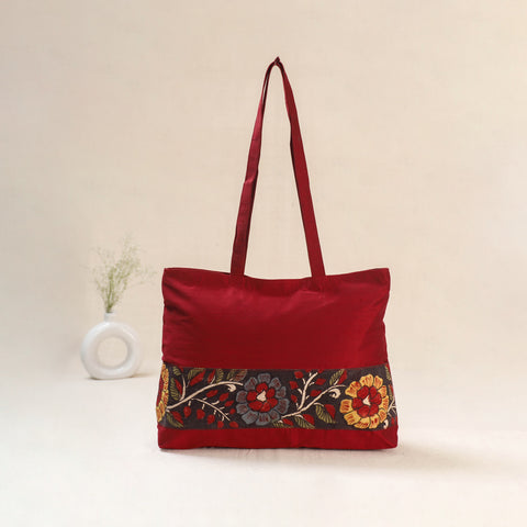 Red - Srikalahasti Kalamkari Handpainted Shoulder Bag 06