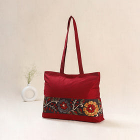 Red - Srikalahasti Kalamkari Handpainted Shoulder Bag 06