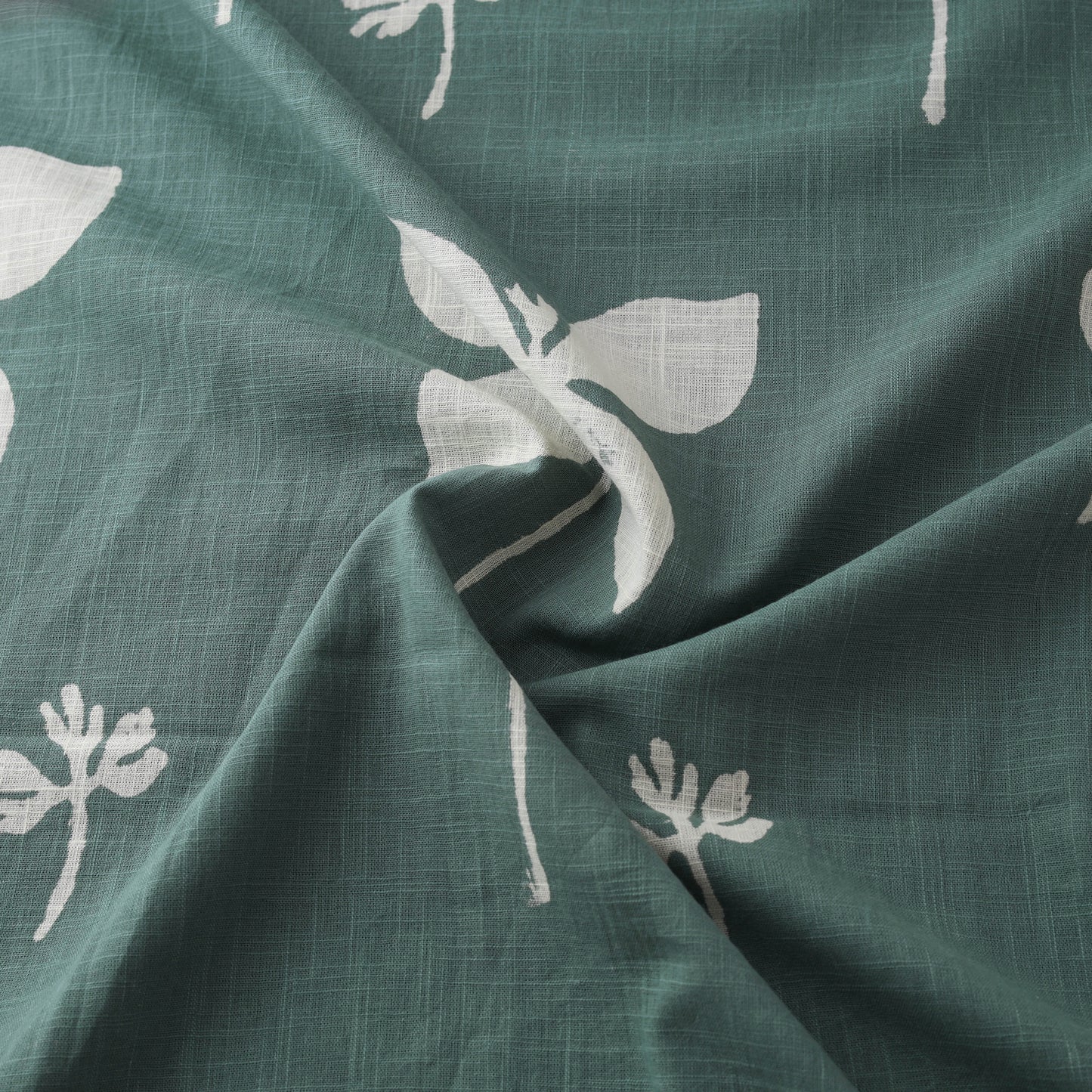 Akola Hand Block Print Slub Cotton Fabric 01