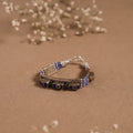 Blue - ethnic tribal tibetan metal bracelet from himalaya