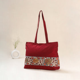 Red - Srikalahasti Kalamkari Handpainted Shoulder Bag 08
