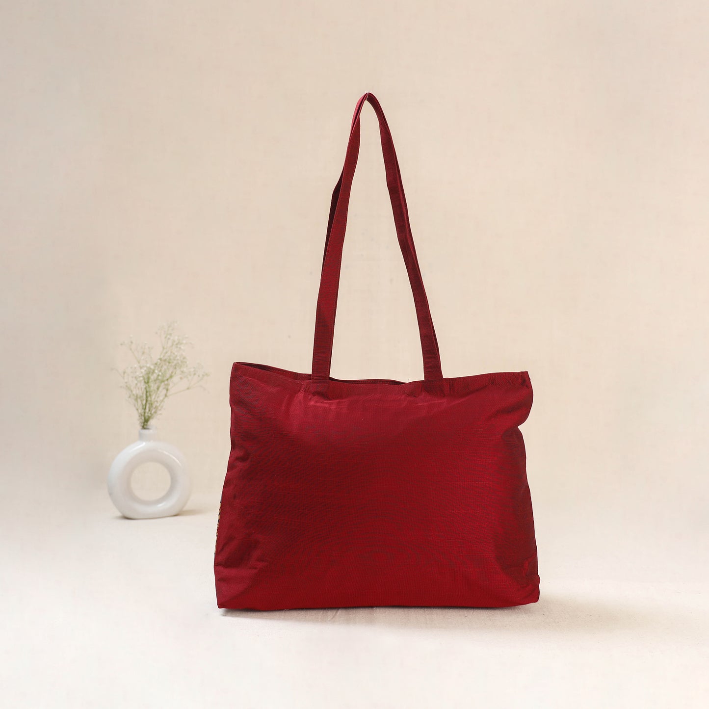 Red - Srikalahasti Kalamkari Handpainted Shoulder Bag 08