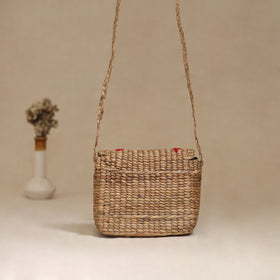 Handcrafted Natural Water Hyacinth Hand Embroidered Sling Bag 03