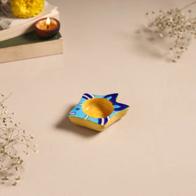 Original Blue Pottery Ceramic Tealight Candle Holder