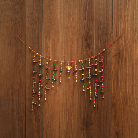 Decorative bead work handpainted bandarwal toran 01