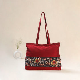 Red - Srikalahasti Kalamkari Handpainted Shoulder Bag 11