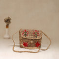 Handcrafted Natural Water Hyacinth Hand Embroidered Sling Bag 04