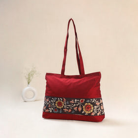 Red - Srikalahasti Kalamkari Handpainted Shoulder Bag 11