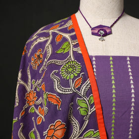 Jacquard Woven 2pc Cotton Unstitched Dress Material Kurta Set with Jewellery 16