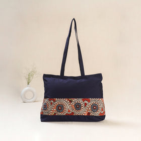 Blue - Srikalahasti Kalamkari Handpainted Shoulder Bag 12