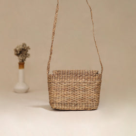 Handcrafted Natural Water Hyacinth Hand Embroidered Sling Bag 05