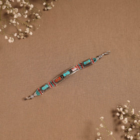 Multicolor - ethnic tribal tibetan metal bracelet