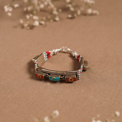 Multicolor - ethnic tribal tibetan metal bracelet
