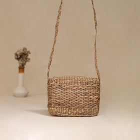 Handcrafted Natural Water Hyacinth Hand Embroidered Sling Bag 07