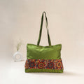 Green - Srikalahasti Kalamkari Handpainted Shoulder Bag 16