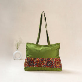 Green - Srikalahasti Kalamkari Handpainted Shoulder Bag 16