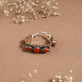 Orange - ethnic tribal tibetan metal bracelet from himalaya