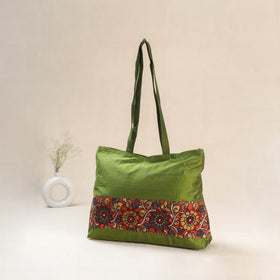 Green - Srikalahasti Kalamkari Handpainted Shoulder Bag 16