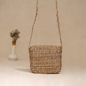 Handcrafted Natural Water Hyacinth Hand Embroidered Sling Bag 08
