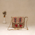 Handcrafted Natural Water Hyacinth Hand Embroidered Sling Bag 08