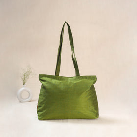 Green - Srikalahasti Kalamkari Handpainted Shoulder Bag 17