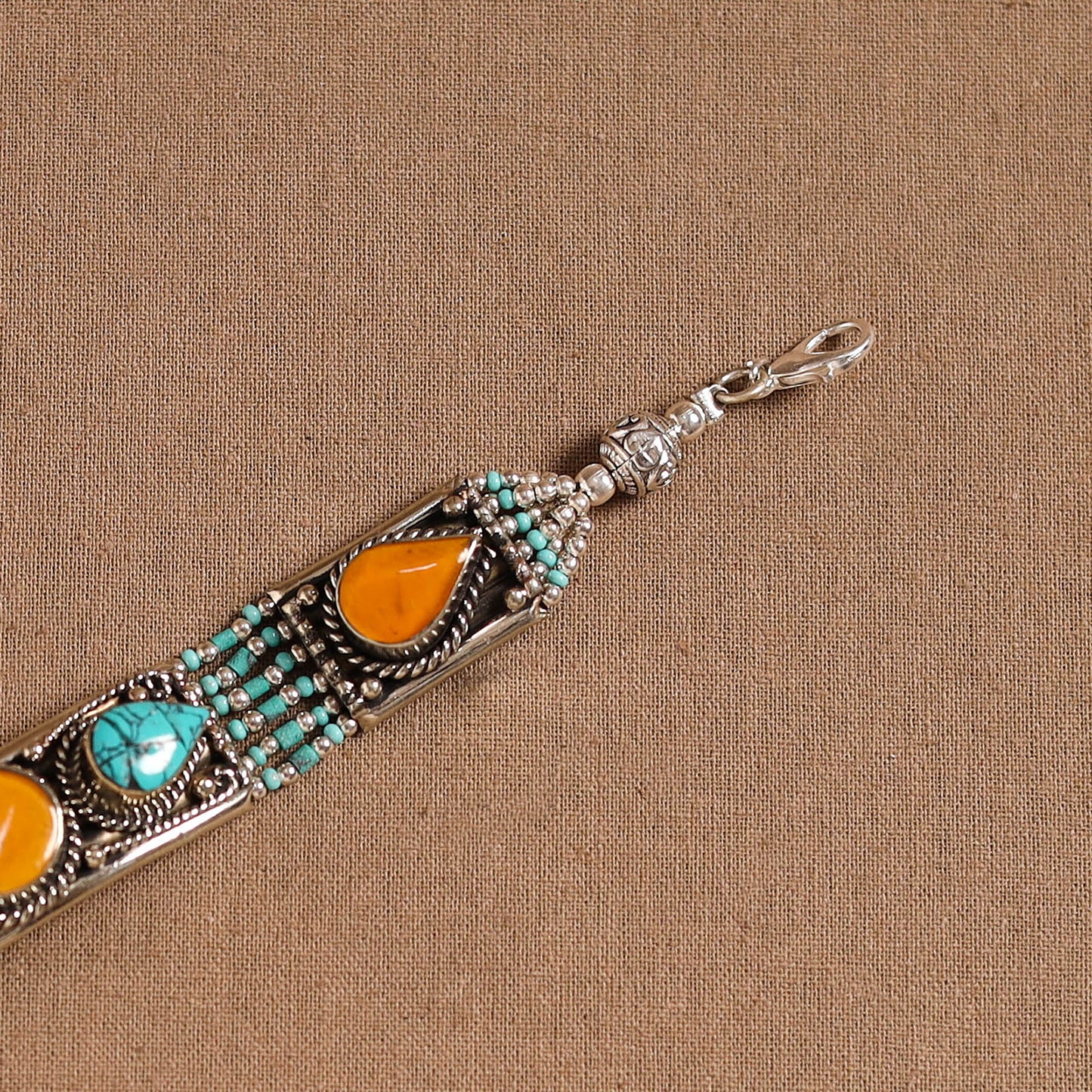 Multicolor - ethnic tribal tibetan metal bracelet