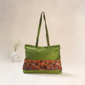 Green - Srikalahasti Kalamkari Handpainted Shoulder Bag 18